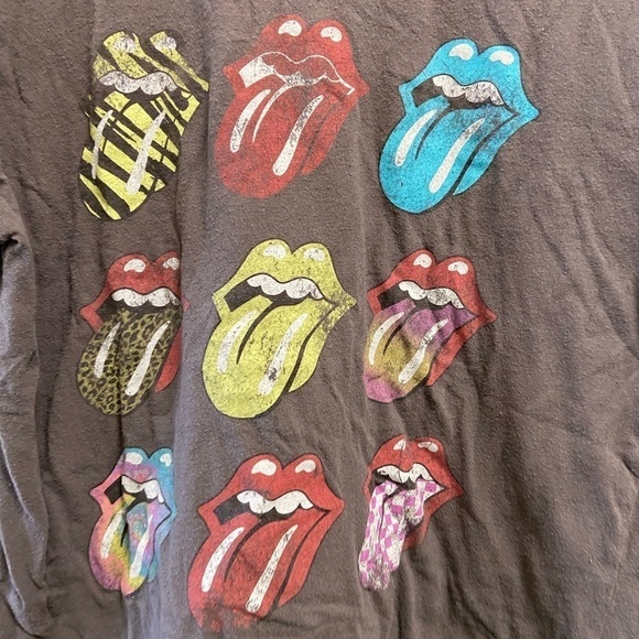 Rolling Stones grey tongues tee size small - Picture 2 of 4